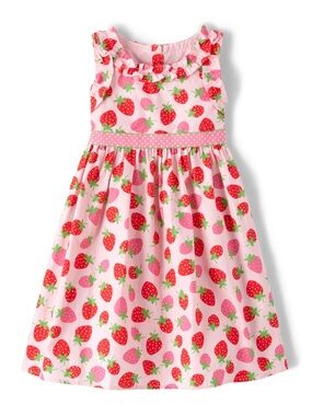 Gymboree Girls Pink Strawberry Ruffle Dress | Size 6 |